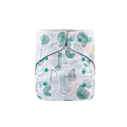 Lumina All in One Windel mit Pocketfunktion  (ca.5-17kg) - Leaves and Forms