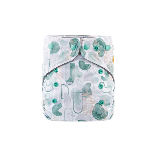 Lumina All in One Windel mit Pocketfunktion  (ca.5-17kg) - Leaves and Forms