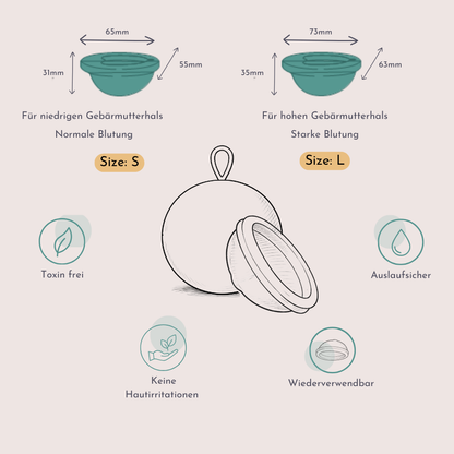 Menstruationsscheibe-Disc inkl. Aufbewahrungstasche