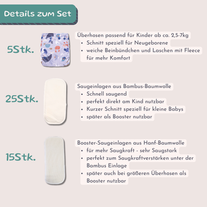 Newborn Cloth Diaper Starter Set