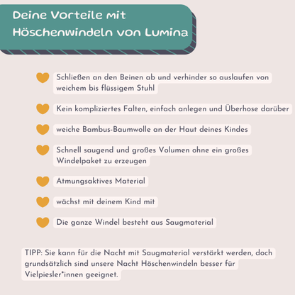 Höschenwindel One-Size für den Tag