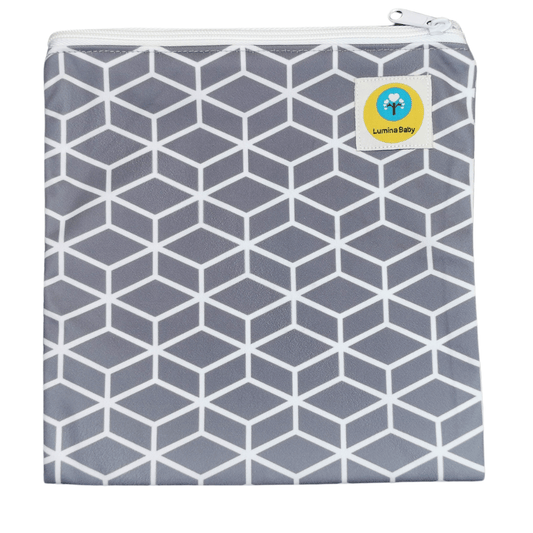 Snackbag Mini Wetbag Nasstasche | Grey Cubes