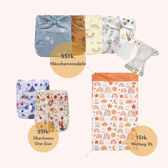 Nacht- Höschenwindel Komplettpaket für trockene Nächte