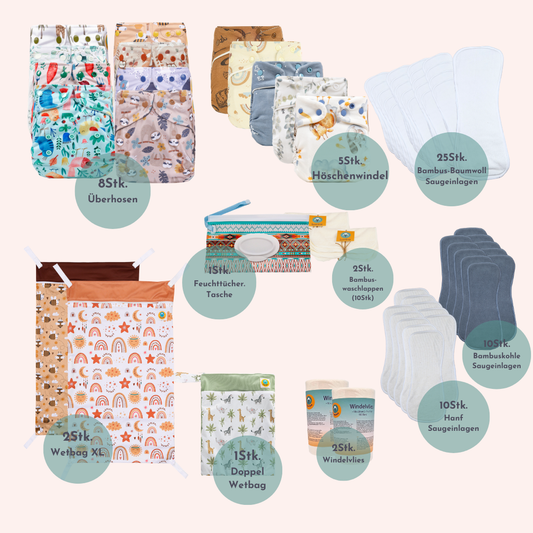 Vororder Komplettwickelset Stoffwindeln One-Size