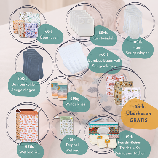 Komplettset Stoffwindeln One-Size