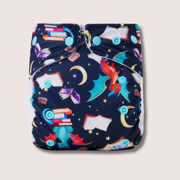 Special Edition Diaper Cover for Newborns | Booklover dark