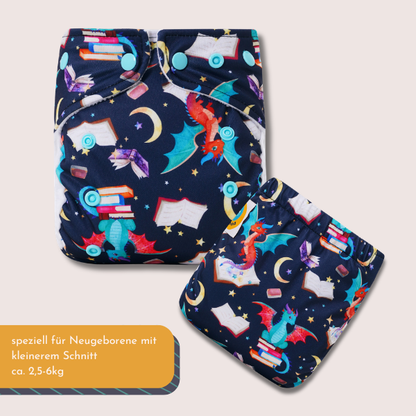 Special Edition Diaper Cover for Newborns | Booklover dark
