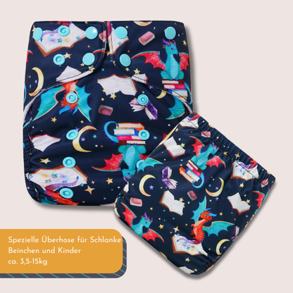 Special Edition Überhose mit doppelten Beinbündchen One-Size | Booklover dark