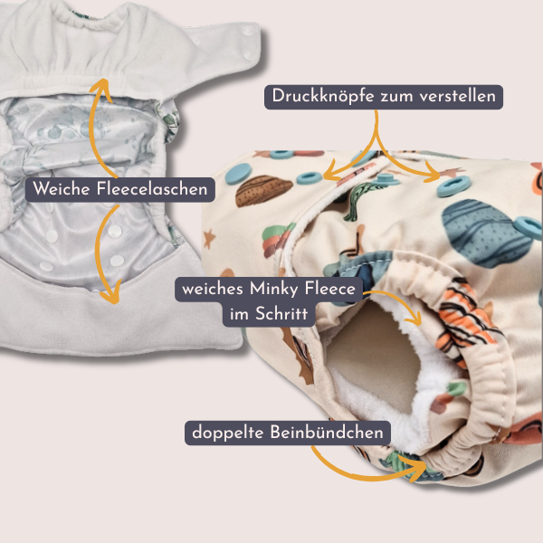 Überhose mit doppelten Beinbündchen One-Size