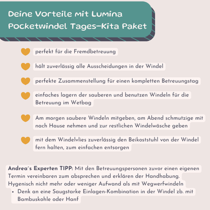Pocketwindel Tages-Kita Paket Baumwolle