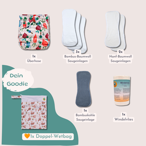 Trial Cloth Diaper Set with Double Leg Gussets