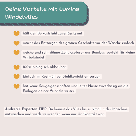 Windelvlies (großes Blatt) 100 Blatt