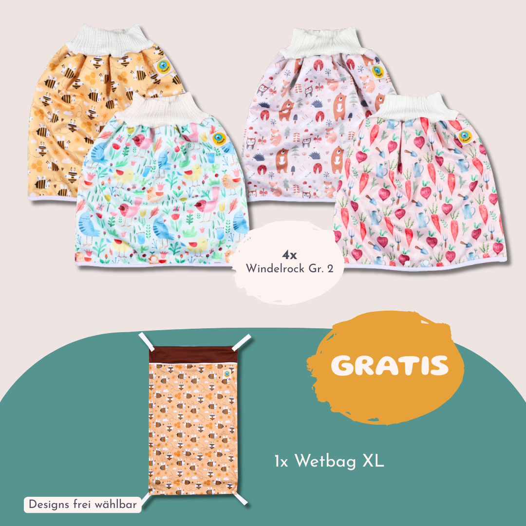Complete diaper cover set for potty training