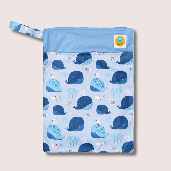 Doppel Wetbag/Nasstasche  mit 2 Fächern YKK Zipper